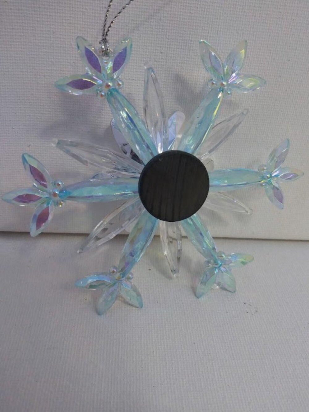 Bath & Body Works Crystal Snowflake Candle Topper Magnetic Ornament For 3-Wick - Picture 3 of 7